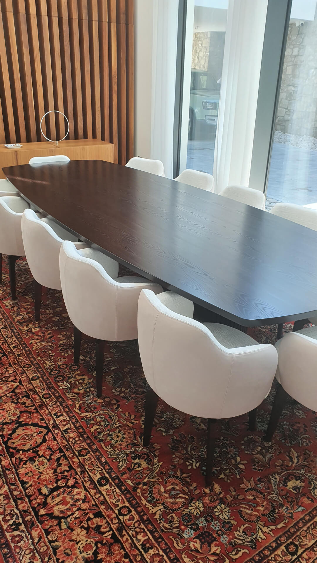 Table Reed Twin Reeded Pedestal Dining Table - Shane Tubrid