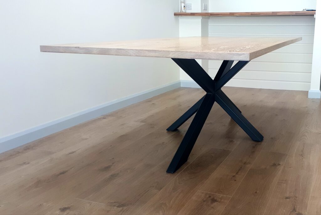 Metal Base Dining Table