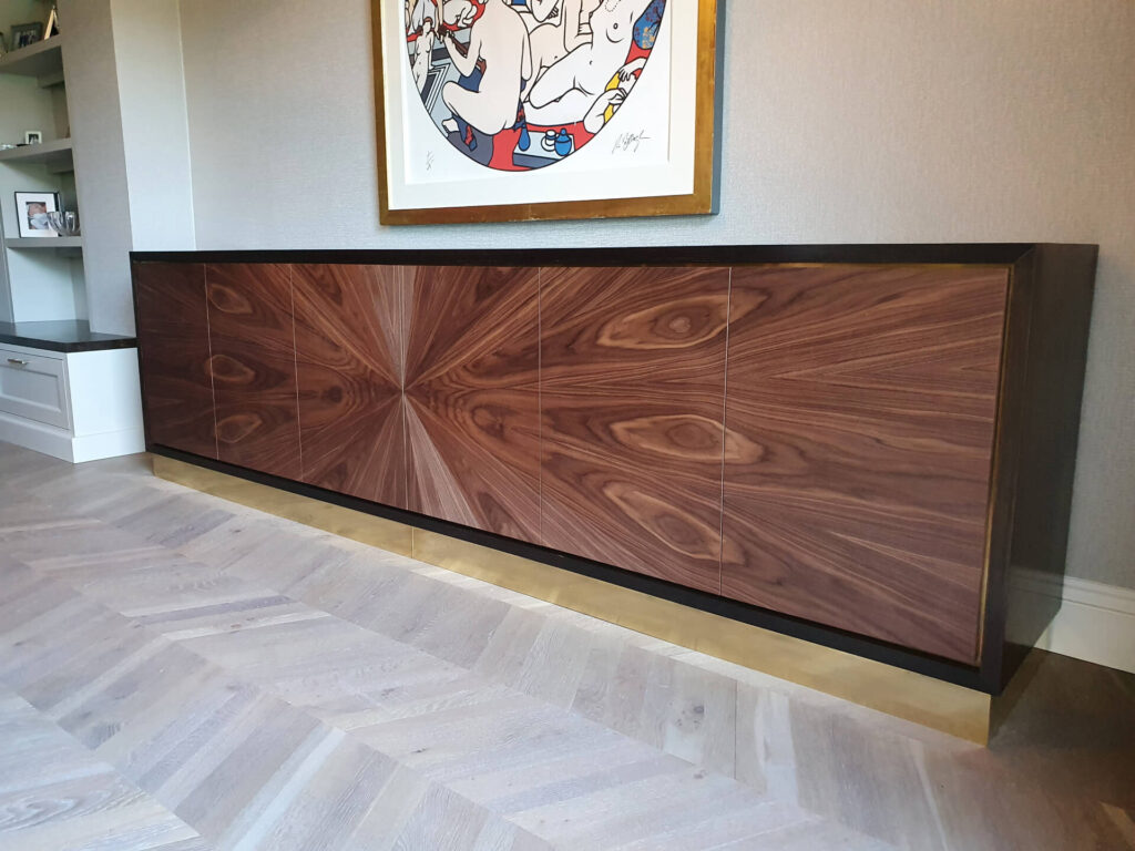 Fumed Oak and Walnut Credenza