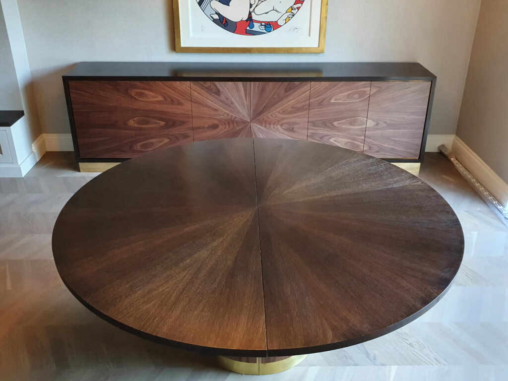 Fumed Oak and Walnut Credenza