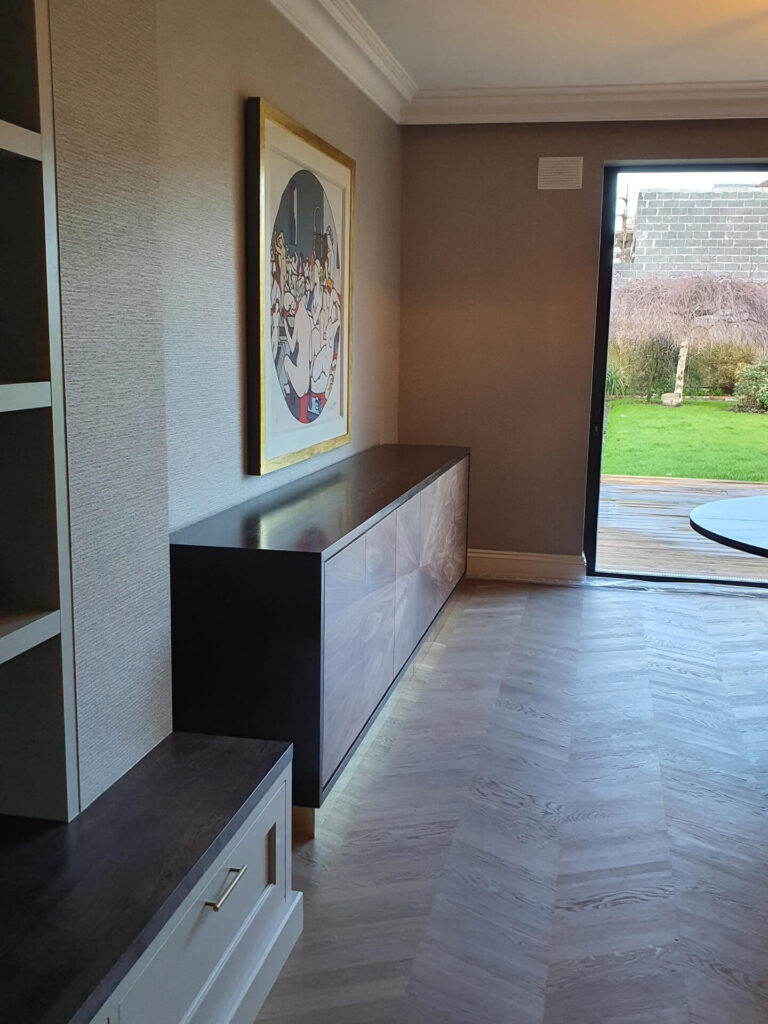 Fumed Oak and Walnut Credenza