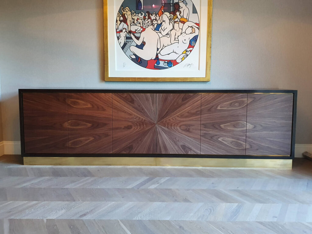 Fumed Oak and Walnut Credenza