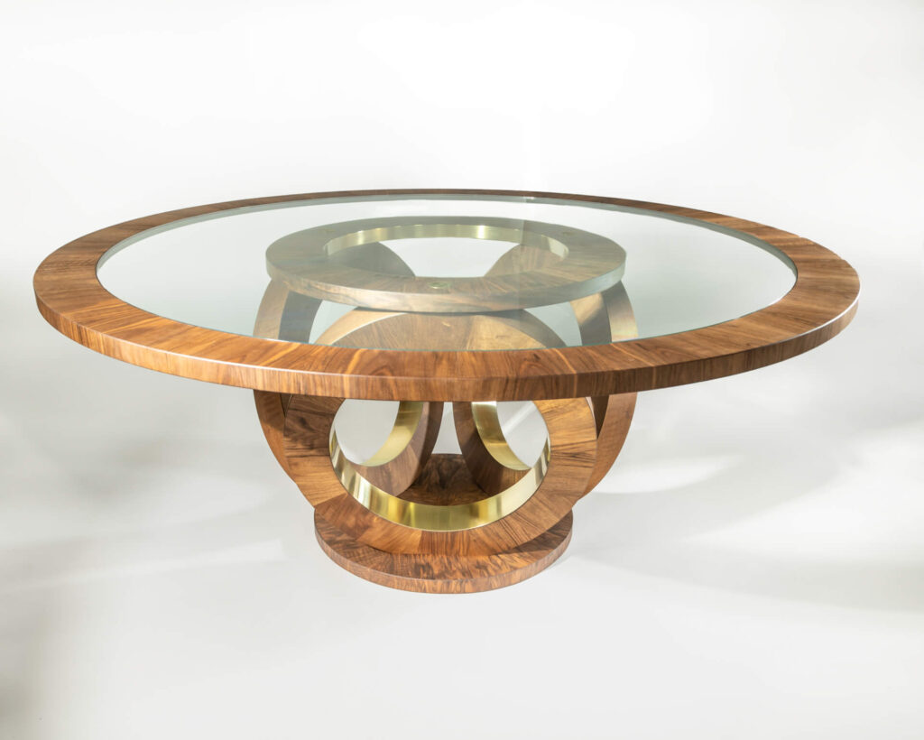 European Walnut Circlet Dining Table