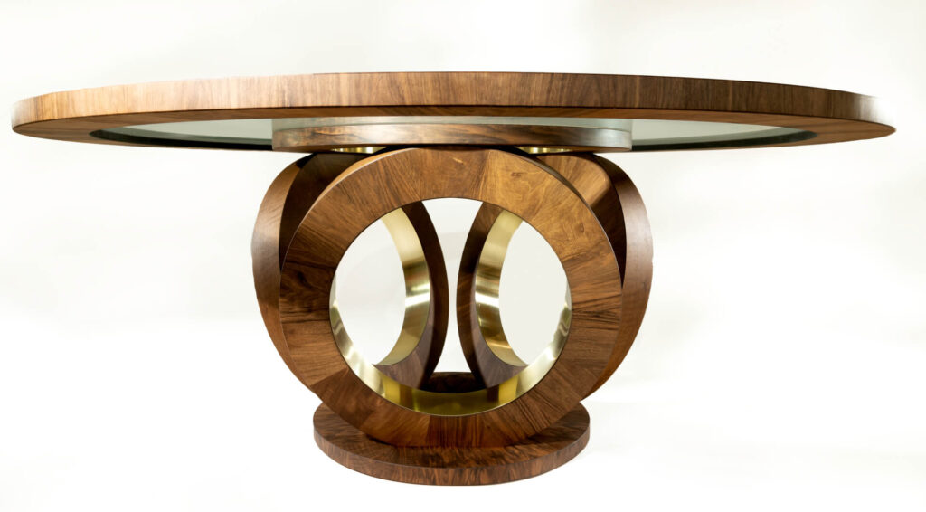 European Walnut Circlet Dining Table