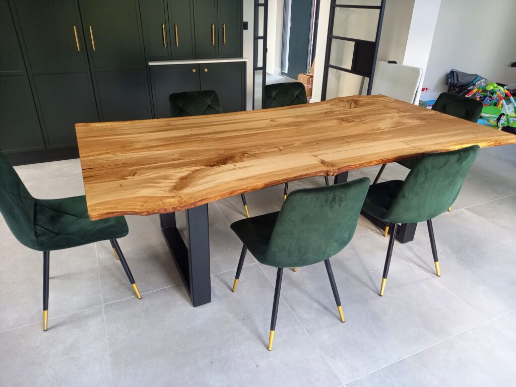 Live Edge Irish Oak Dining Table